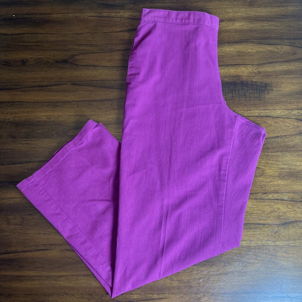 Alfred Dunner Wmn Sz 10 Fuchsia Elastic Waist Pants Casual Comfort Classic Grany